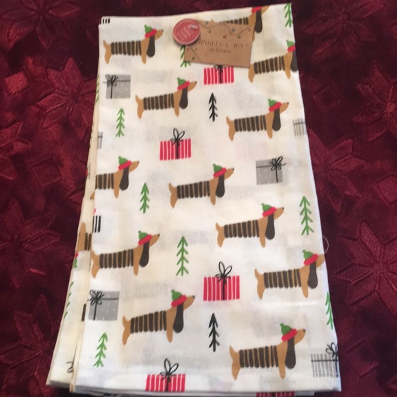 Jingles and Joy Other - 🥰 Set of two dachshund themed dish towels